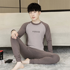 秋衣秋裤男士保暖内衣秋冬季薄款抗菌莱卡棉套装TZ3808-P50，男装棉衣，星座310B-3