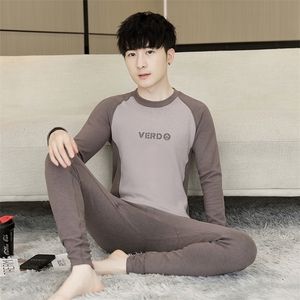 秋衣秋裤男士保暖内衣秋冬季薄款抗菌莱卡棉套装TZ3808-P50