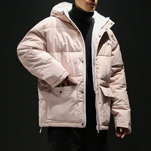 【】A003-HY005-P60冬装新款口袋面包服棉衣外套 黑墙图片