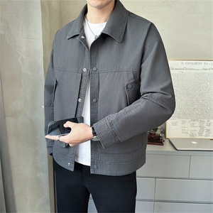 2025春季 店主风纯棉时尚休闲工装青年外套翻领夹克男 2509-P130图片