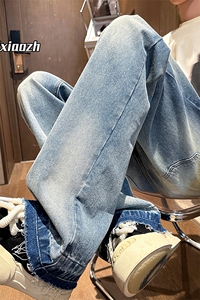 XZ616 夏季新款水洗简约直筒休闲裤牛仔裤  TY1017 P65控78图片