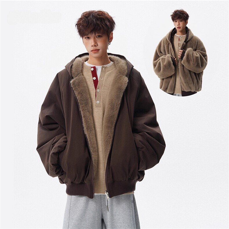 双面穿加绒坐山雕棉衣男xh169-特p90,男装棉衣,电商B367