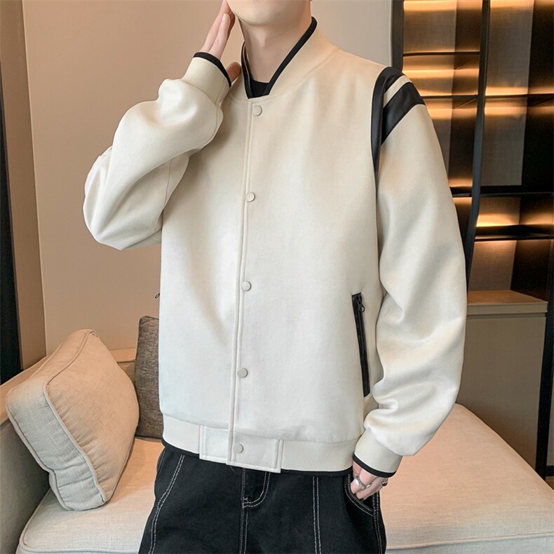 秋季麂皮绒夹克外套棒球服夹克外套男JK87-P75,男装夹克,星座210-3