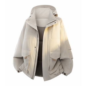 新款冬季大码羽绒棉服棉袄连帽工装韩版宽松外套A436-2533-P98