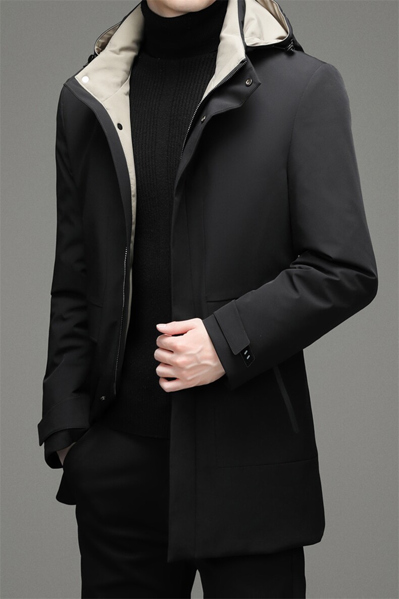 男士中年羽绒服可卸帽休闲保暖中长款外套爸爸装男ZL99659-P325,男装羽绒服,电商B212（原钱塘6029）