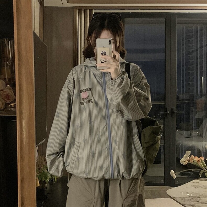 D730-P60冰感防晒衣2025upf50夏季印花抽绳长袖户外露营薄外套,男装夹克,星座911