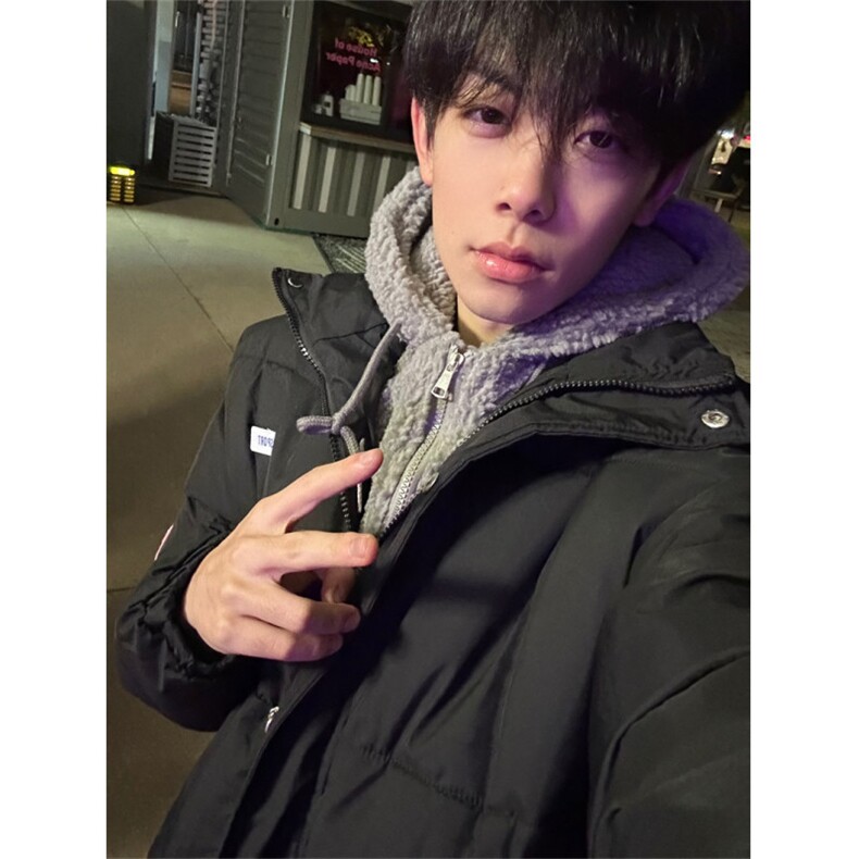 A292-P98冬季棉服外套情侣男女假两件外套棉服连帽上衣,男装棉衣,星座911