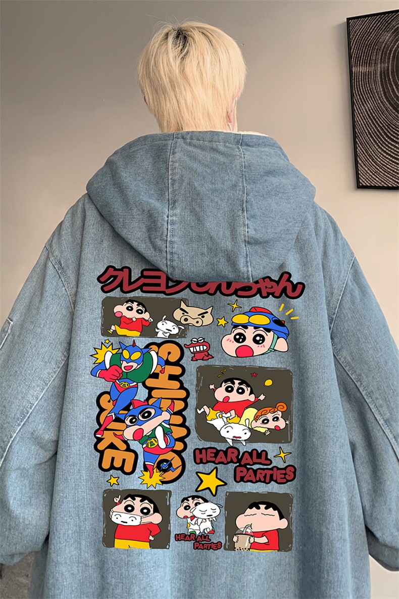 控价158牛仔棉衣男大码加绒羊羔绒牛仔棉服男棉袄NM53311-P140,男装棉衣,电商A040