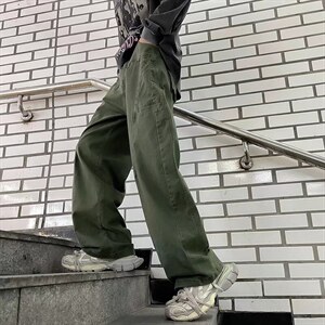 美式复古工装裤阔腿裤男潮牌痞帅休闲裤  1001-1-XK05-P58图片