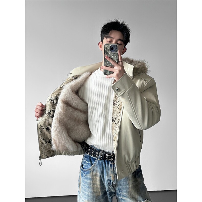 已安排赤焰重磅刺绣pu加厚保暖座山雕外套棉服夹克冬mj1115-p198,男装夹克,电商B288