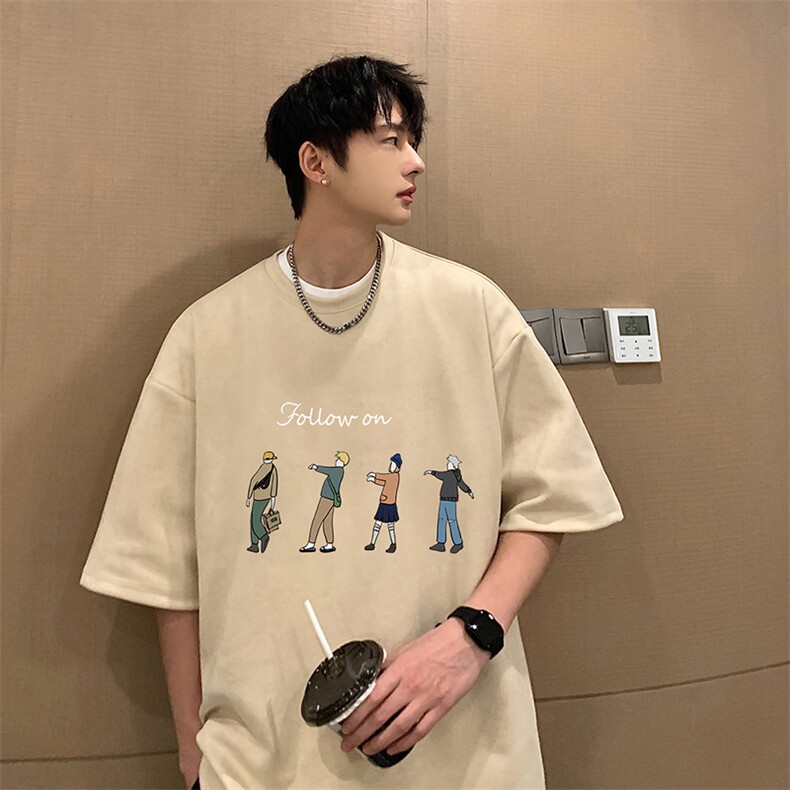 麂皮绒短袖t恤男大码半袖男JD82043-P25,男装T恤,电商A040