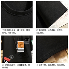 TK28121-P25春夏季七分袖t恤男大码五分袖男短袖中袖砖墙挂拍，男装T恤，电商A040A