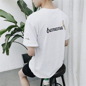 2021夏季休闲棉T banana印花短袖T恤703-T115图片