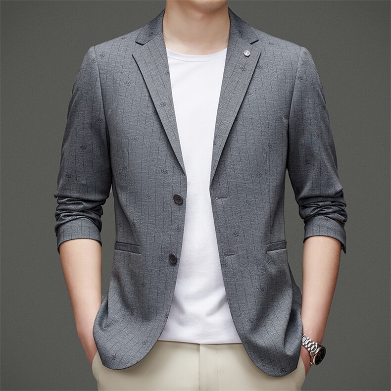 DJ2201钱塘2020-3秋冬季新款商务休闲简约中年男士西服外套P147图片