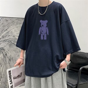 Q11242-P30 春夏季七分袖t恤男大码五分袖男短袖中袖   大皂风图片