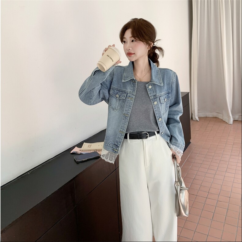 百搭长袖保暖时尚女短外套标准短款秋季女装薄款休闲春秋小个子图片