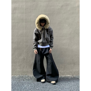 美式复古毛领座山雕棉服外套男冬季新款潮牌高级感加厚派克服棉衣