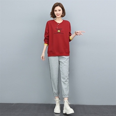 时尚套装女2021年新款运动休闲小香风上衣百搭小个子显高两件套潮，女装套装/套裙，玛其路