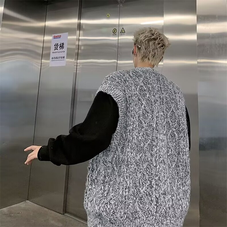 复古小众秋季新品针织背心男士英伦风马甲毛衣开衫男M5680/P60,男装背心/马甲,星座506