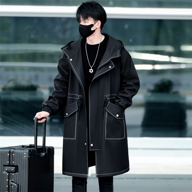 长年大货冲锋风衣男中长款大衣男F70E7薄P115加棉P130外景A，男装风衣，星座401