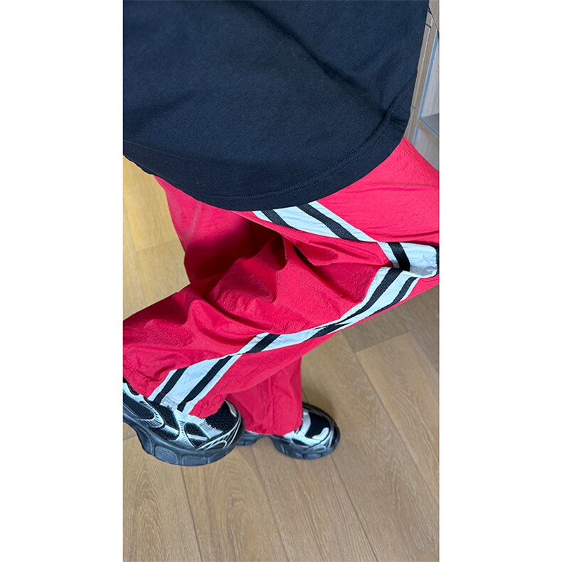 现货夏季速干巴黎神裤撞色拼接条纹休闲运动长裤男K650-P45控68,女装休闲裤,星座205-5