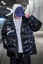 2020冬季羽绒服男潮牌街头炫彩镭射反光外套亮面A436-912，男装羽绒服，电商A436