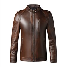 X17651秋冬新款海宁皮衣男士绵羊皮夹克立领P710，男装皮衣，电商B360