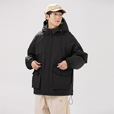 工装棉服男款冬季加厚男装连帽外套夹克男生棉衣大码衣服MY8830，男装棉衣，星座205-1