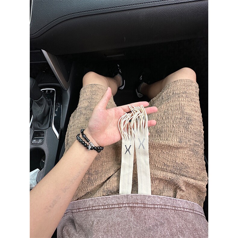无影墙有原图YK86063-TP22聚酯纤维美式褶皱短裤男夏季,男装休闲裤,电商A086-1