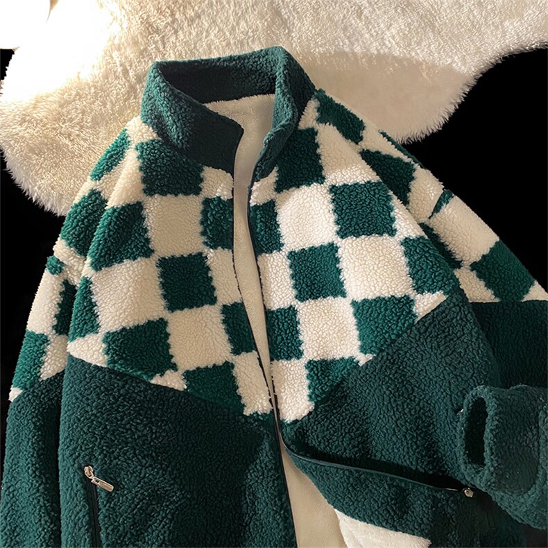 冬季羊羔毛外套男潮牌立领棉服棉衣A328P100控148,男装棉衣,电商A309