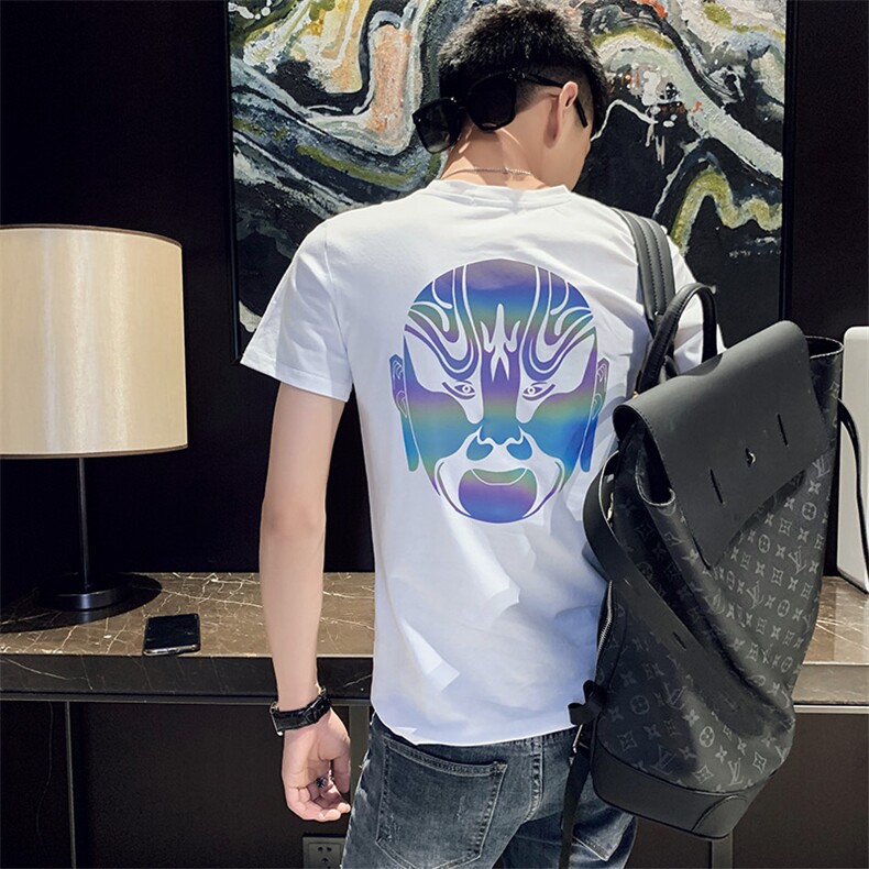 TX-619-P38夏季短袖t恤男潮流上衣服潮牌社会小伙半袖夜光体恤,男装T恤,星座102A（原电商D309-1）