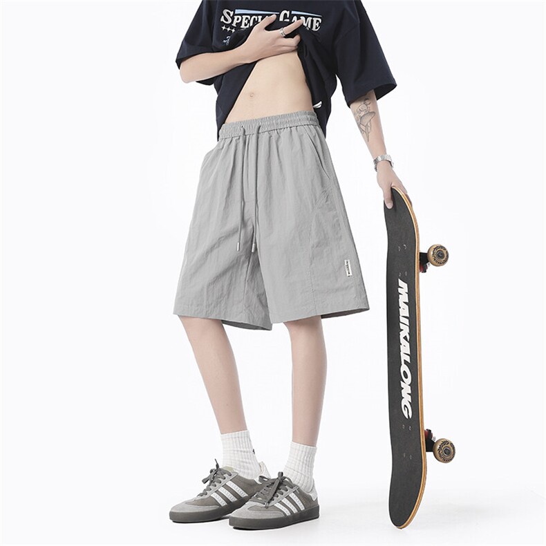 夏季新款防水速干弧线拼接短裤无影墙XZ604-DK218-特P25控48,男装牛仔裤,星座604