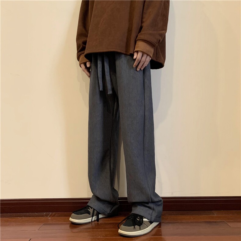 冬季纹理加绒加厚垂感休闲裤M~5XLXZ604-KG53JR-P65控78,男装卫衣,星座604
