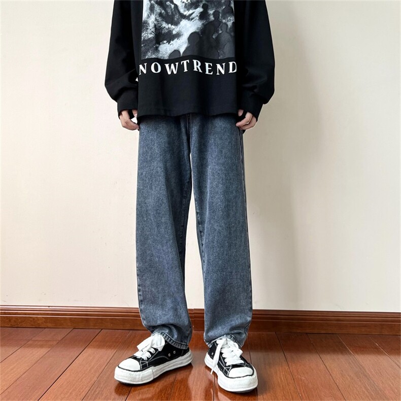 黑色牛仔裤男高街ins潮流休闲直筒裤百搭显瘦水洗裤A080-9231-P30,男装牛仔裤,电商A080