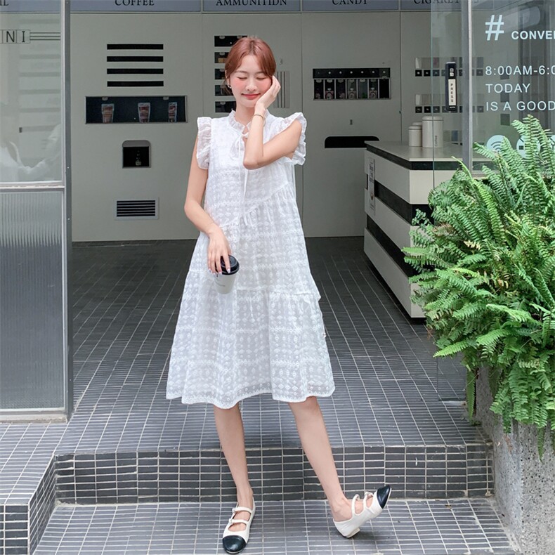 现货新款重工艺蕾丝女甜美减龄韩版送包包连衣裙A2602-P165-K258,女装连衣裙,美静678