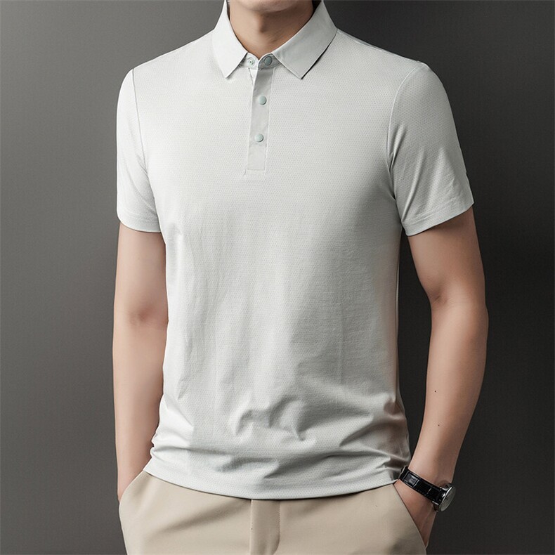 DN25386春夏男士新款短袖T恤青年修身翻领体恤休闲打底衫,男装T恤,电商B360