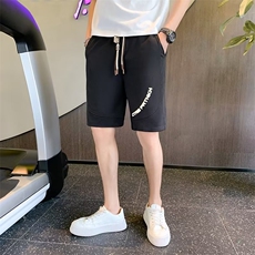 短裤男士裤子夏季潮流钢印宽松休闲运动五分中裤10091-310B-1-P30，男装牛仔裤，星座310B-1