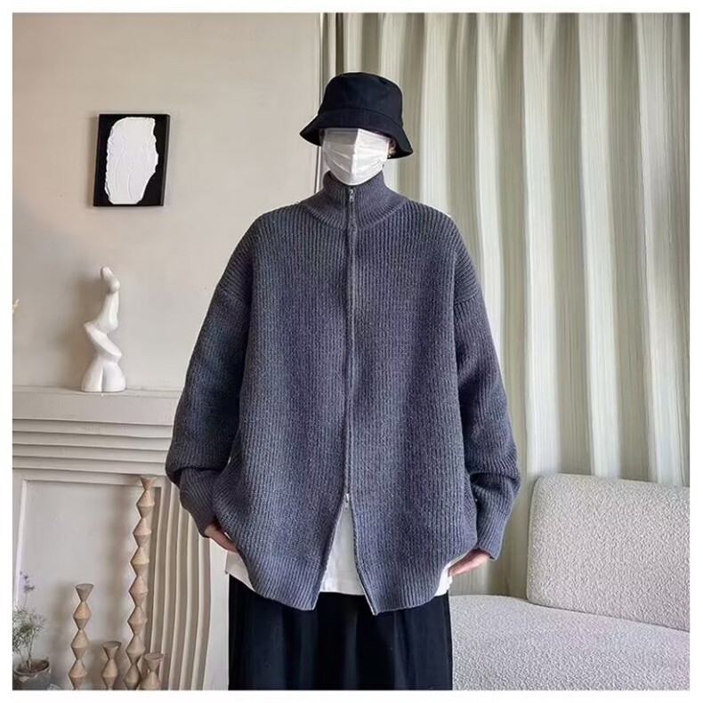 F448P55秋冬新款男女同款毛衣外套时尚宽松日系,男装针织衫/毛衣,星座512-6