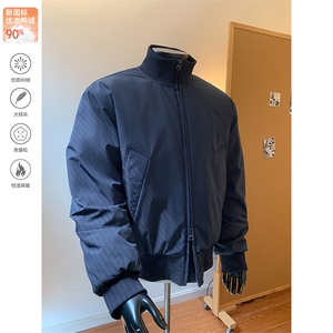 羽绒服90绒廓形飞行夹克冬季美式工装外套男 5D1143-TP109不图片