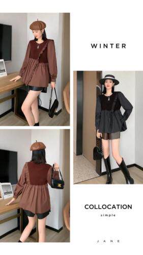 【现货】秋装小衫，黑，卡，其它，英雅姿秀