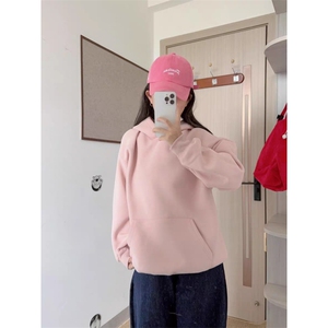 【抖音得物爆品】卫衣连帽男女款纯色棉大货P43Y007