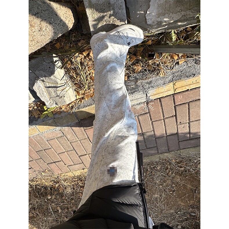 春装高品质扎染刺绣工艺弯刀卫裤男重磅复古垂感休闲运动裤阔腿裤,男装休闲裤,电商A443
