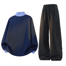 美式潮流时尚宽松运动休闲套装A161-MT-2603TZ-P86，男装休闲套装，电商A161