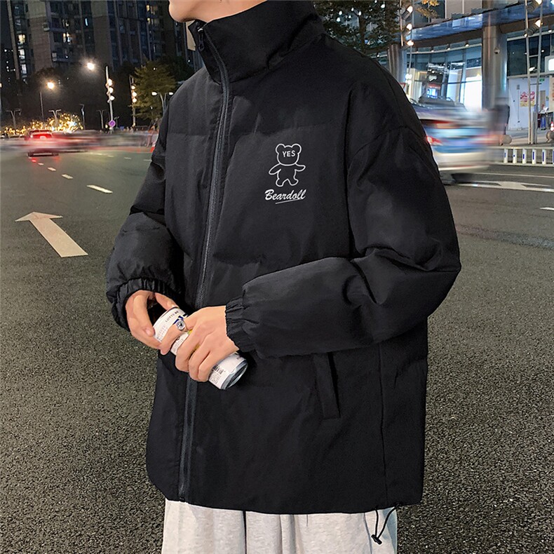 港风秋冬新款保暖立领宽松棉服外套男MY2056P95控128,男装棉衣,电商A268A