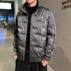立领御寒羽绒服男冬季加绒加厚外套新款中年爸爸装休闲保暖上衣，男装羽绒服，电商B212（原钱塘6029）