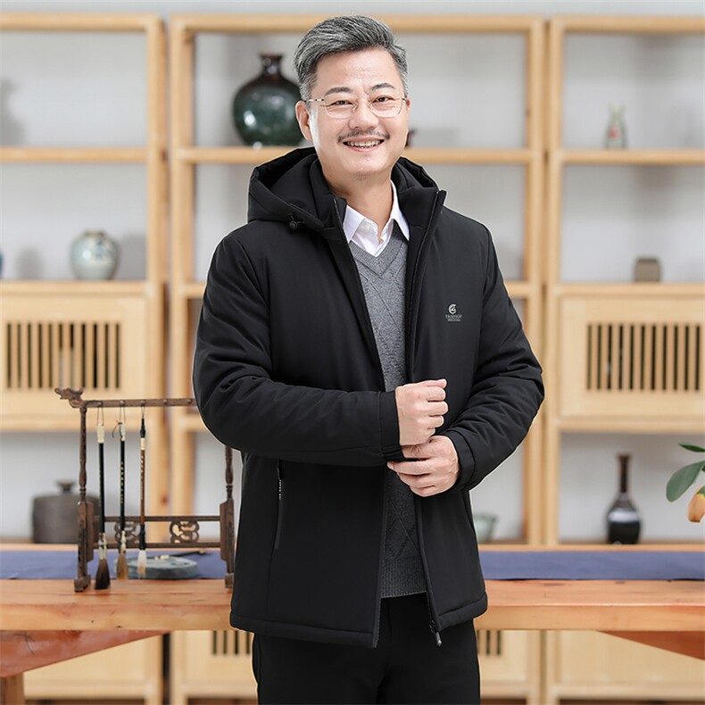 男士2023年冬季新款连帽棉衣外套修身时尚休闲上衣,男装棉衣,电商B360