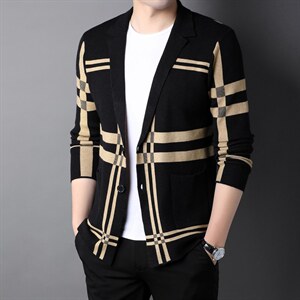 男士2023年春秋季新款长袖针织开衫青年休闲外套服装FF8007-P68,服装搭配师如何看图解图片