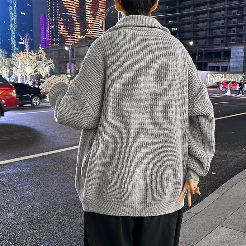 美式街头设计感圆领毛衣男慵懒风休闲针织衫M246P48,男装针织衫/毛衣,星座1116-2