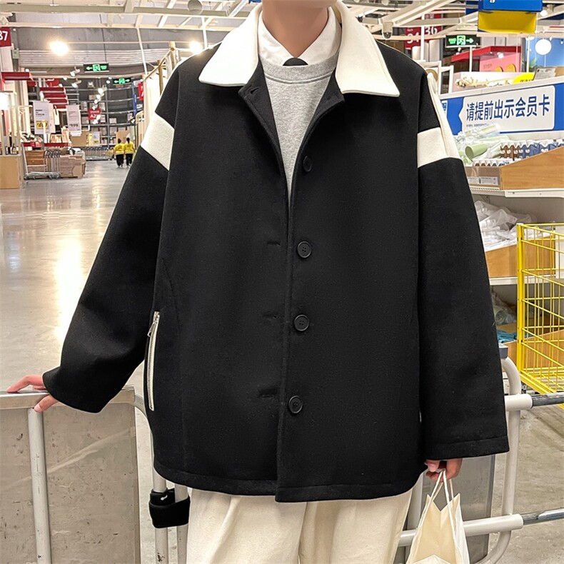 男装呢料大衣 2026秋冬季新款毛呢大衣男生外套XZ514-2-F596-P115图片