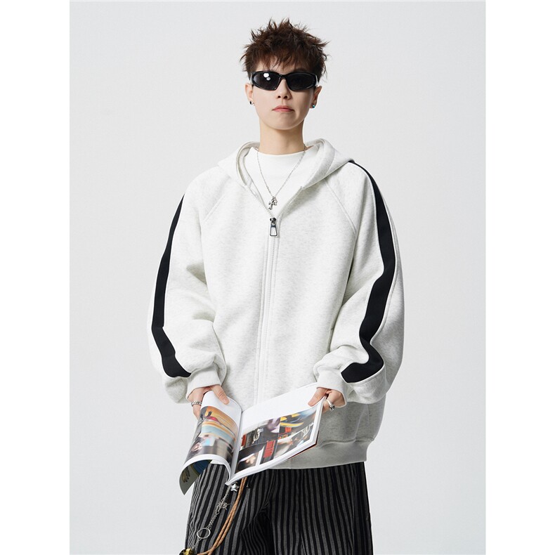重磅拼色男女连帽卫衣特P60M-3XL,男装卫衣,电商B325